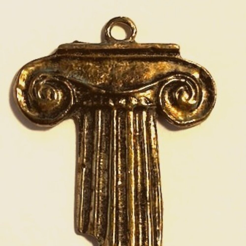 Ionic Column Metal Pendant from Greece